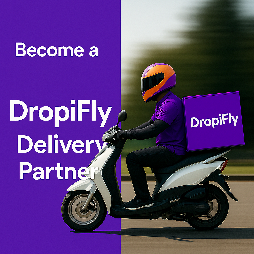 Smiling DropiFly delivery partner